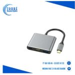 Adaptateur USB-C vers HDMI Adaptateur 4K 3-en-1 Type C Convertisseur AV multiport USB 3.0 Type-C vers HDMI 4K