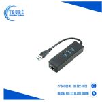 USB 3.0 3 ports avec adaptateur Gigabit Ethernet LAN RJ45